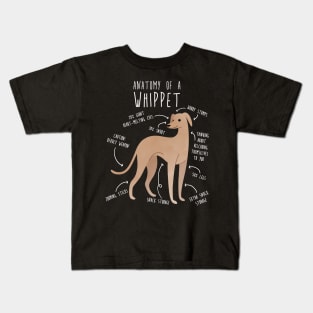 Whippet Dog Anatomy Kids T-Shirt